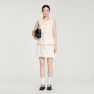 Sandro Two-material short dress