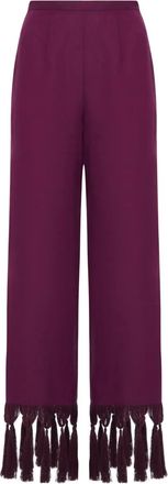 Taller Marmo Pantaloni Marlino con frange - Viola