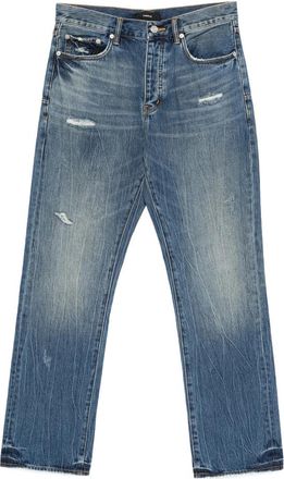 Purple Five-pocket Blue Jeans
