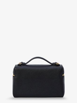 Tory Burch Womens Shoulder Bag Romy Hammered Leather Black