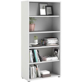 Dmora Dmora - Librer&iacute;a Con Cuatro Estantes, Color Blanco, 89,2 X 186 X 40,1 Cm, Con Embalaje Reforzado