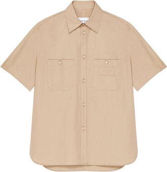 Givenchy Camicia Couture Seam In Cotone Con Patch Givenchy Paris-Uomo