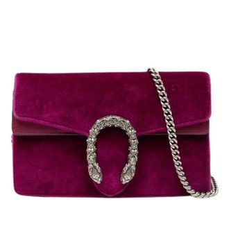 Gucci Pre-owned Dionysus Cross Body Bag - Dames - Pre-owned - Paars - Maat: ONE Size Leer