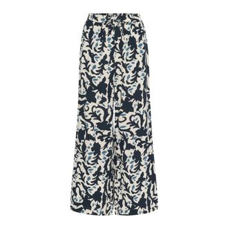 Part Two Midnight Navy Ornament Loose Fit Trousers - female - Part Two - Wide Trousers - Multicolor - 2XL - Trousers
