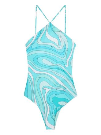 Pucci Costume da bagno con stampa Marmo - Blu