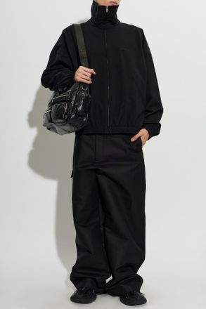Balenciaga Wide-Leg Trousers, Mens, Black