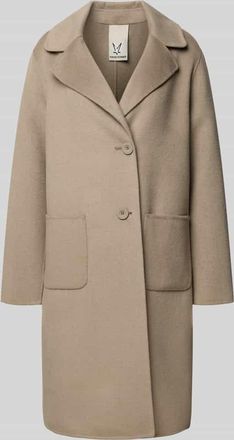 Fuchs Schmitt Regular Fit Mantel aus Woll-Mix mit Reverskragen in Taupe, Gr&ouml;&szlig;e 34