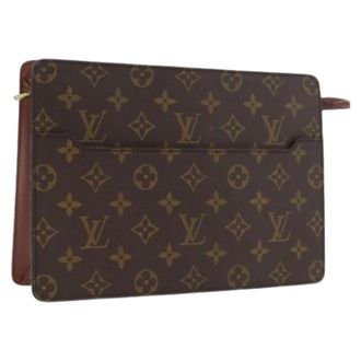 Louis Vuitton Pre-owned Clutches, female, Brown, Size: ONE SIZE Pre-owned Monogram Clutch Bag