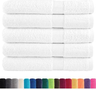 vidaXL Vidaxl - Toallas Premium Solund 25 Unidades Blanco 100x200 Cm 600 Gsm