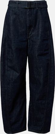 Christophe Lemaire Twisted belted barrel-leg jeans