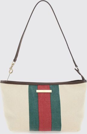Gucci Mini borsa a spalla in tela di cotone con motivo a righe Web