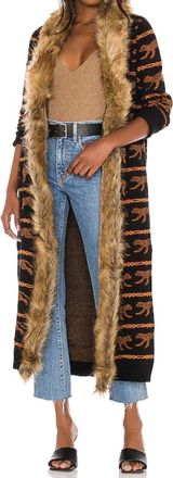 Show me your Mumu Langston Cheetah Cardigan In Black
