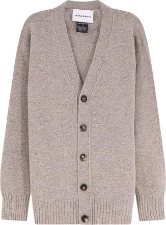 Amaranto Amar&aacute;nto - V-hals Vest - Heren - Truien - Beige - Maat: S Wol
