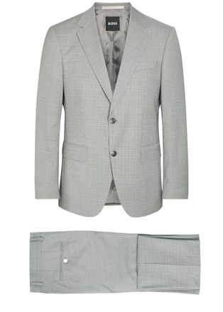 BOSS Boss Houndstooth Stretch-wool Suit - Grey - 52 (UK42 / XL)