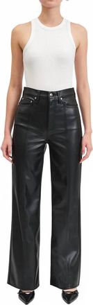 Daze Far Out Leather Pants In Black