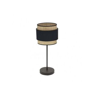 Fabrilamp Sobremesa Negro/natural Modelo Kandy 1xe - Fabrilamp