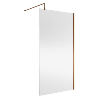 Balterley Brushed Bronze Wetroom Shower Screen 1100mm in Brown