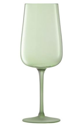 LSA Arc Contrast Set of 4 Flute Glasses in Moss at Nordstrom