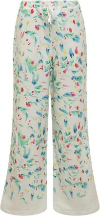 Marni Trackpants van katoen met bloemenprint - Dames - Sweatpants - Veelkleurig - 2XS - Katoen - Broeken