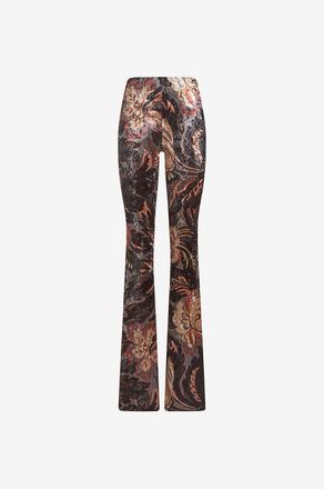 Etro Schmale Bootcut-Hose aus gelb&uuml;mtem Chenille