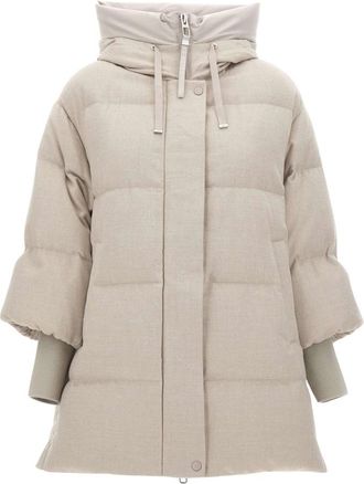 Duno Yume Down Coat - Dames - Dons jassen - Beige - S - Wol - Jassen