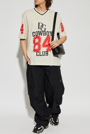Dolce & Gabbana T-shirt With Logo, Mens, Cream