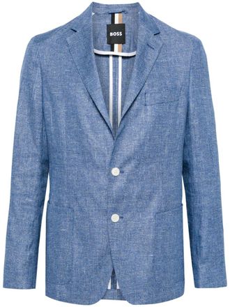 BOSS single-breasted blazer - Blue