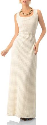Ivonne Knitted Maxi Dress with Waist Knots in Natural at Nordstrom, Size 14