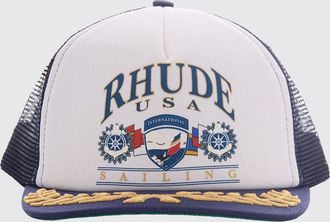 Rhude Cappello Rhude in cotone e nylon a rete con logo stampato