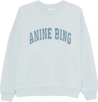Anine Bing Felpa Miles con logo - Blu