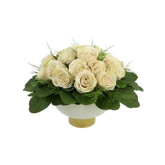 Creative Displays Inc. Rose Arrangement with Fern and Leaves