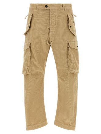 Dsquared2 Beige Cotton Cargo Mens Pants