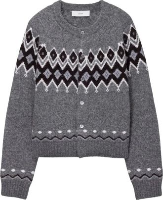 Dunst Fair Isle Vest - Dames - Truien - Grijs - Maat: XS Zijde