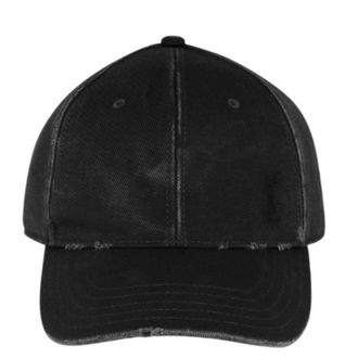 Saint Laurent Washed Denim Cassandre Cap, Size 59