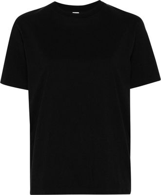 Toteme crew-neck organic cotton T-shirt - women - Organic Cotton - L - Black