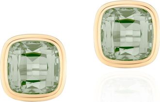 Goshwara Manhattan Cushion Cut Stud Earrings in Translucent Green at Nordstrom