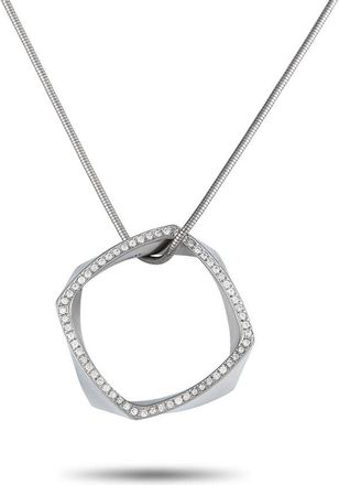 Tiffany & Co. Pre-Owned Tiffany Co. Frank Gehry Platinum 0.60ct Diamond Torque Necklace TI16 052725