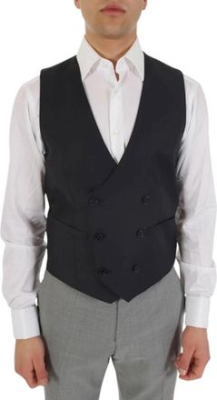 Karl Lagerfeld Jassen > Gilet - Heren - Gillet - Blauw - XL - Kostuums