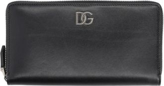 Dolce & Gabbana DG Logo Portemonnee met rits - Heren - Portefeuilles - Zwart - ONE Size - Leer - Accessoires