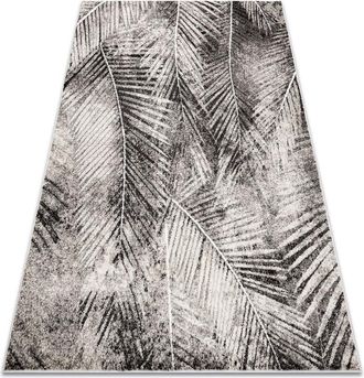 RugsX Alfombra Mateo 8035/944 Moderna Hojas De Palma - Estructural Gris / Beige Beige 180x270 Cm