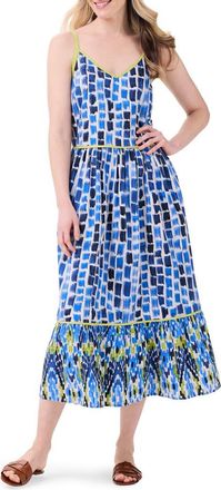 Nic+Zoe Brushstroke Blues Cotton Sundress in Blue Multi at Nordstrom Rack, Size X-Small