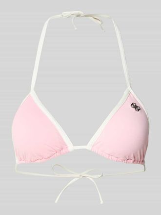 Guess Bikini-Oberteil mit Logo-Applikation Modell Niki in Rosa, Gr&ouml;&szlig;e XL