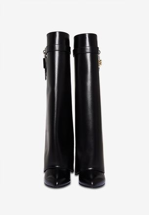 Givenchy Keilstiefel aus Glattleder Shark Lock 90