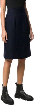 Chanel 80S Textured Wool & Silk High-Waist Straight Skirt, Size Fr; 36 (Authentic Pre-Loved)