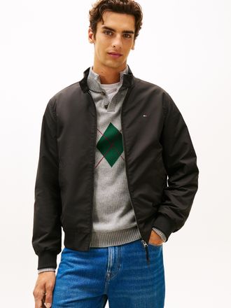 Tommy Hilfiger Blouson TOMMY HILFIGER HARRINGTON JACKET, Herren, Gr. XXL, schwarz, Web, Obermaterial: 54% Elastomultiester, 46% Polyester, normal h&uuml;ftlang, Rippb&uuml;ndc