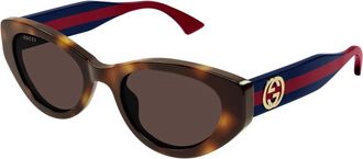 Gucci Zonnebril - Dames - Accessoires - Bruin - Maat: 52 MM