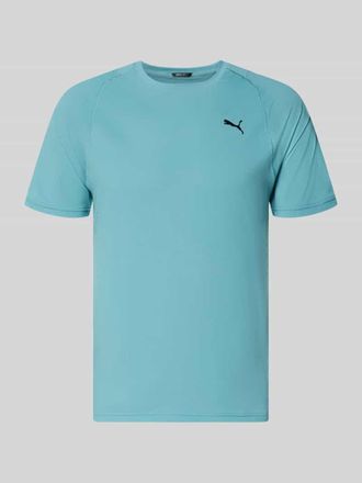Puma T-Shirt mit Label-Print in Aqua, Gr&ouml;&szlig;e XXL