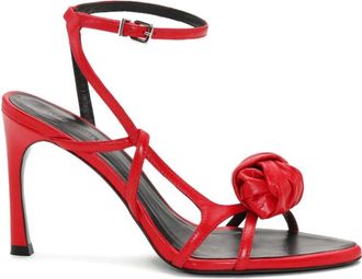 Rotate Rotate Birger Christensen, Schoenen, Dames, Rood, 37 EU, Leer, Leather Knot Sandal