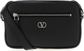 Valentino Garavani VLogo Signature Mini Bag - Heren - Schoudertassen - Zwart - ONE Size - Leer - Tassen