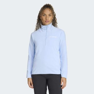 ADIDAS TERREX Sweatshirt ADIDAS TERREX W MT ESS HZ FL, Damen, Gr. XS, globlu, Obermaterial: 100% Polyester, Sweatshirts Sweatshirt